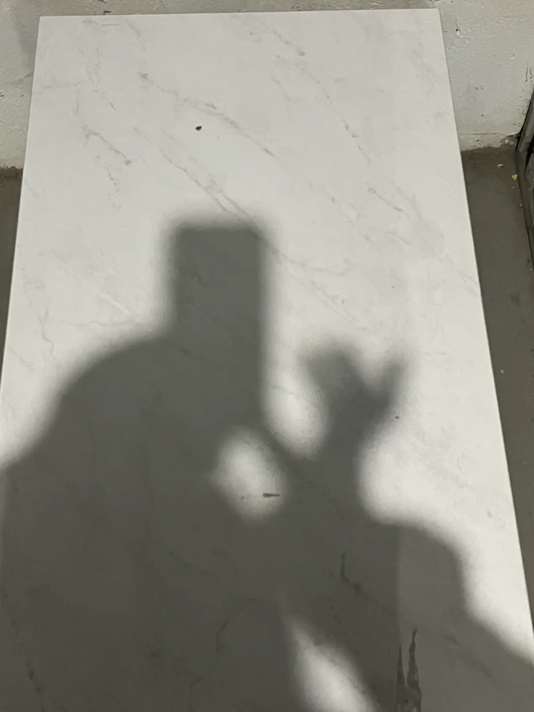 White faux plastic Marble Coffee Table with Chrome Legs image indicator(6)