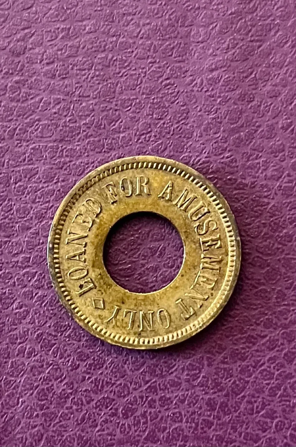 USA Amusement Token - "Loaned for Amusement Only" image indicator(2)