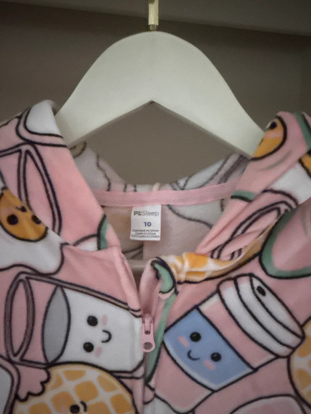 PJ Sleep Size 10 Pink Food Print Onesie For 130cm image indicator(2)