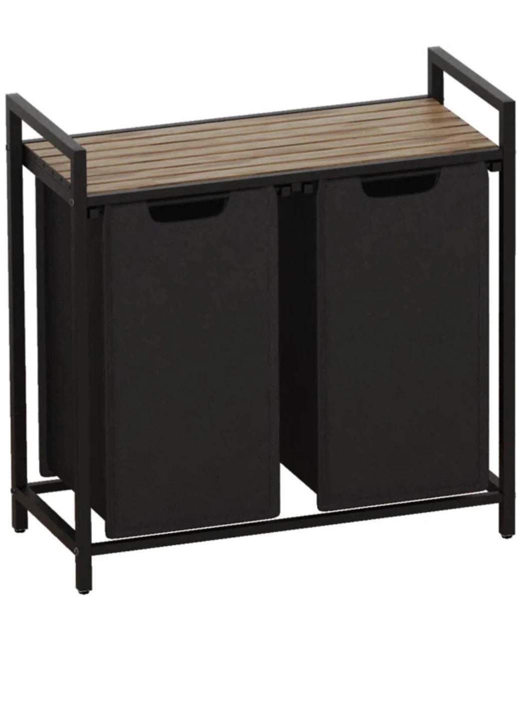 Laundry Hamper Sorter with Shelf - Grey - photo 5