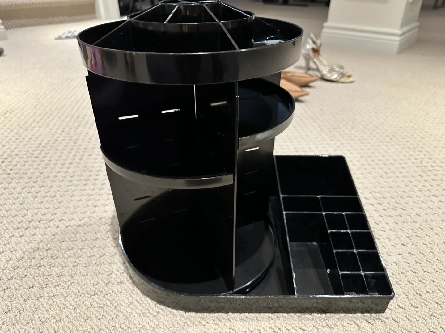 Rotating Makeup Organizer - Black image indicator(2)