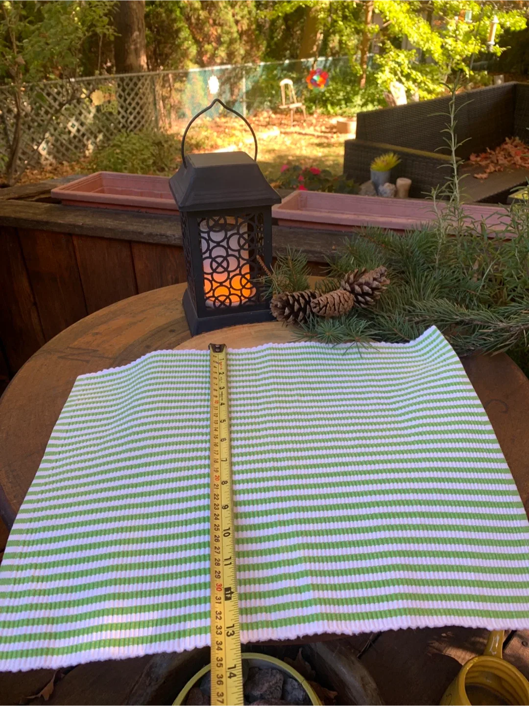 Vivre Green & White Striped Placemats (set of 4) image indicator(5)