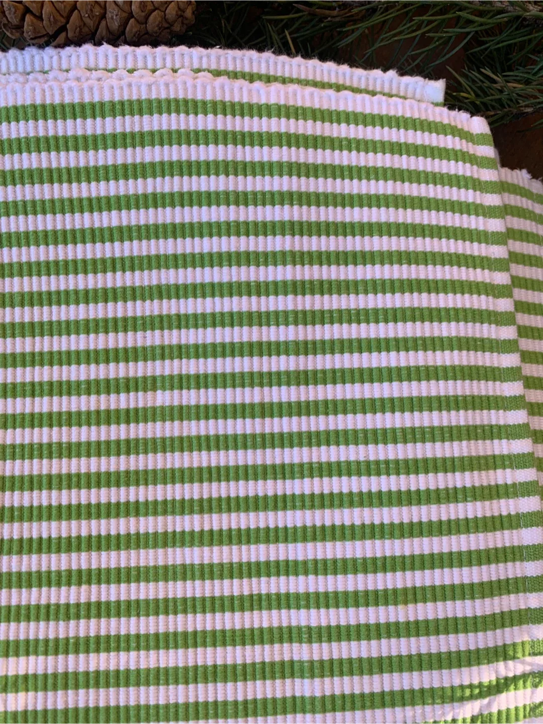 Vivre Green & White Striped Placemats (set of 4) image indicator(9)
