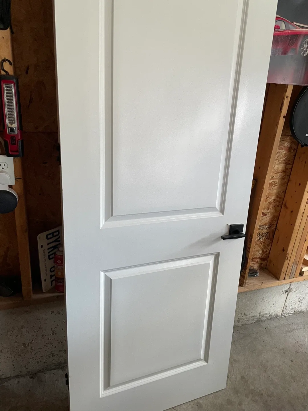 8Ft White Interior Door with Black Handle image indicator(4)