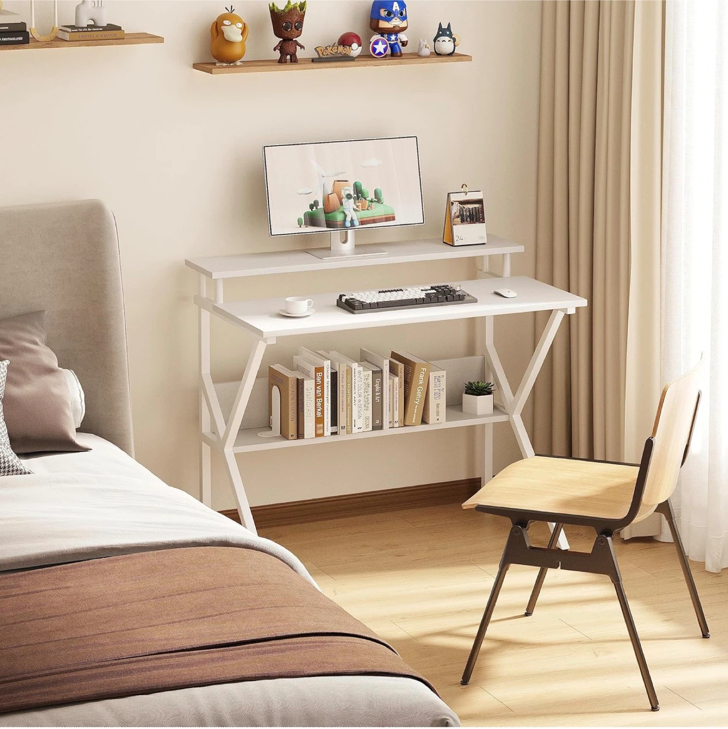 MEXIN 27" White Small Computer Desk - Stylish! - photo 3