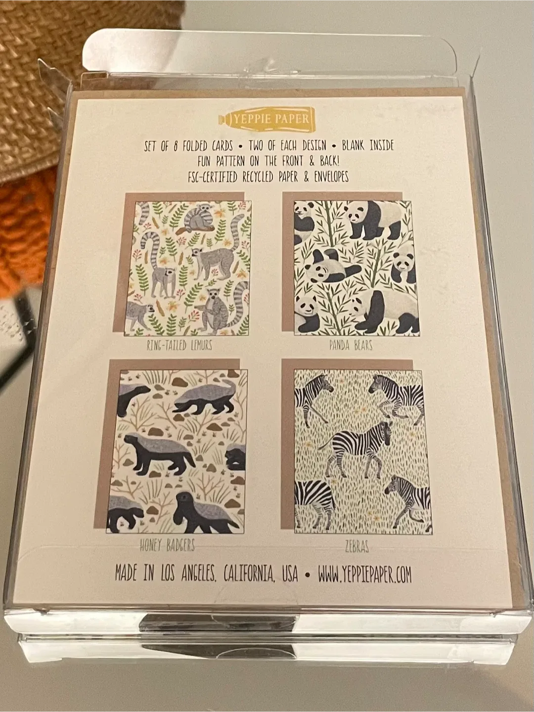 Animal Art  Folded Cards - Set of 8 NEW image indicator(2)