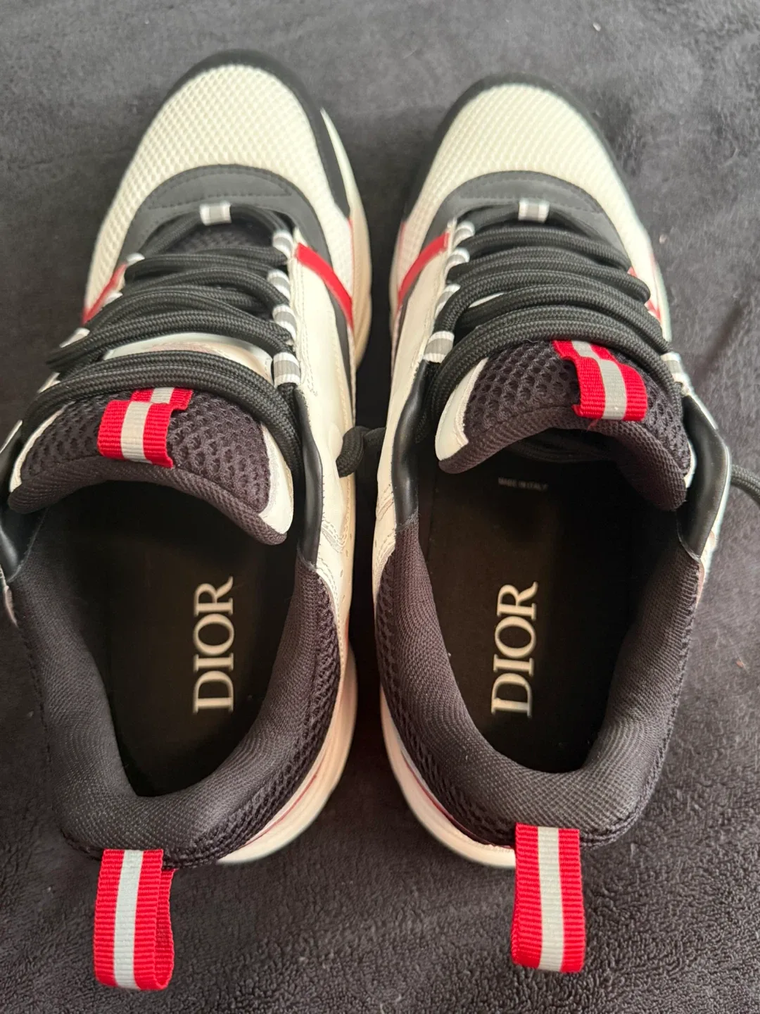 Dior Men's B22 Sneaker - White/Red/Black image indicator(3)