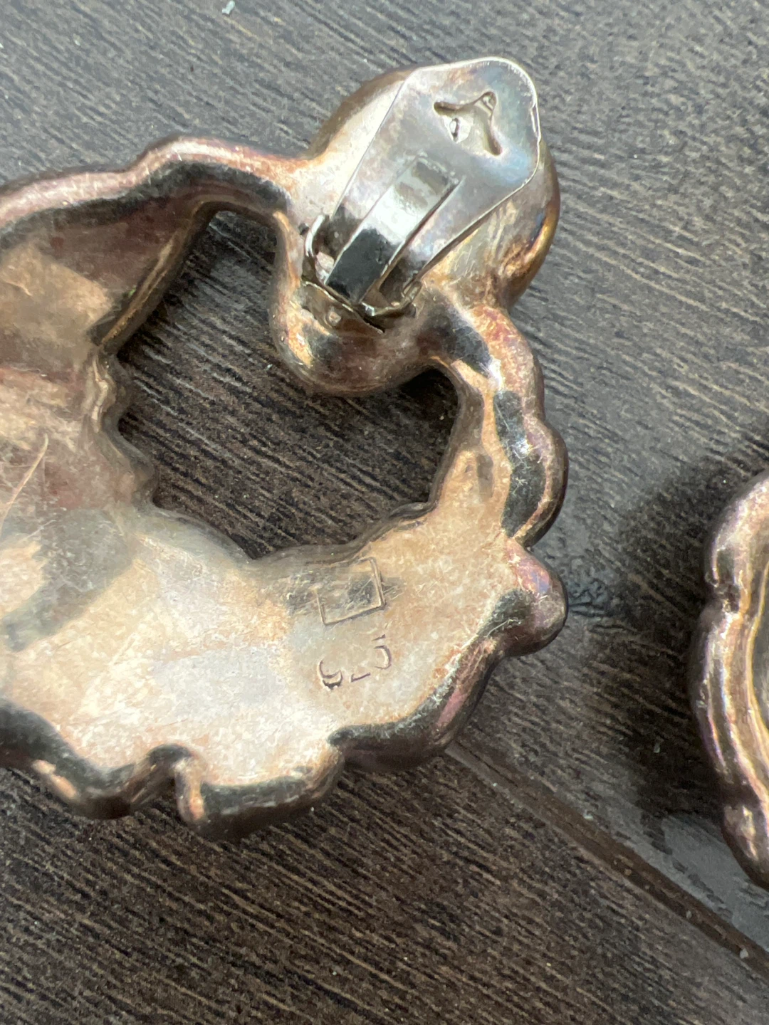 Vintage Sterling Silver Clip-on Earrings - photo 3