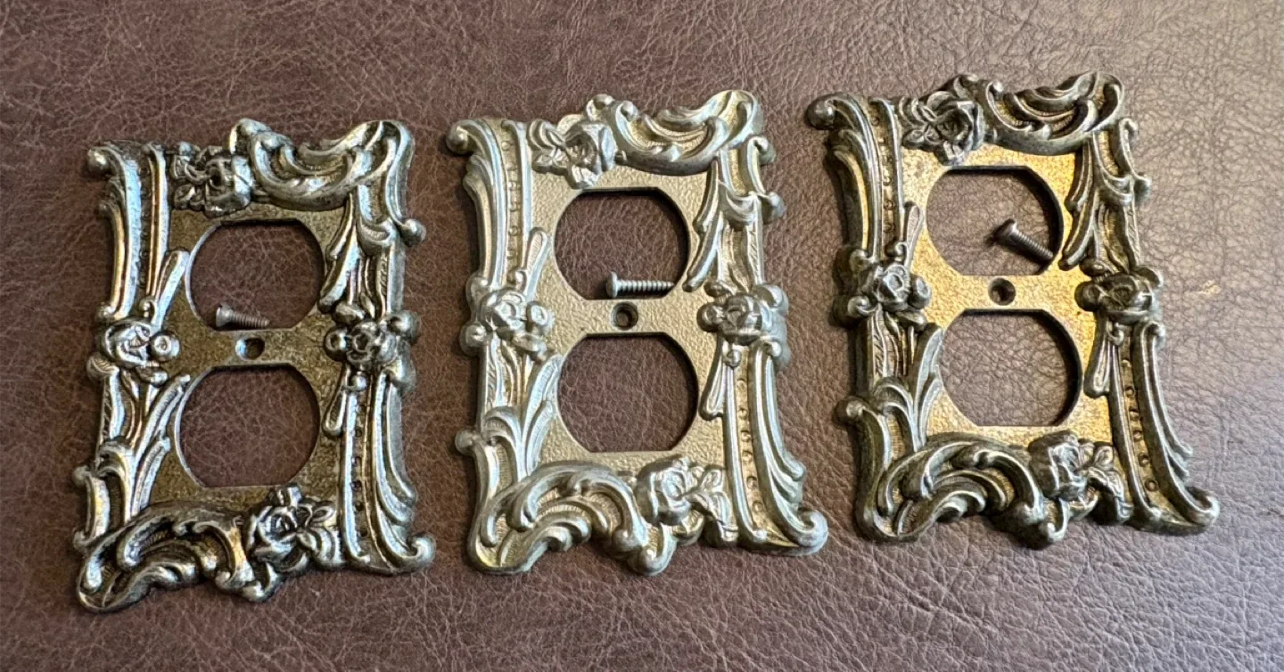 Vintage Ornate Outlet Covers - Set of 3