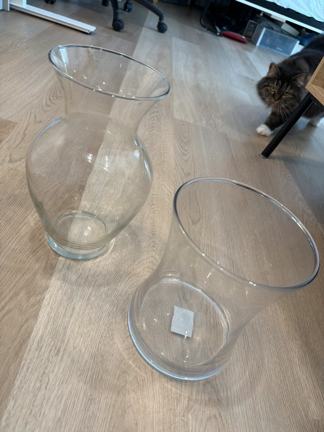 Glass Flower Vases - Set of 2 thumbnail