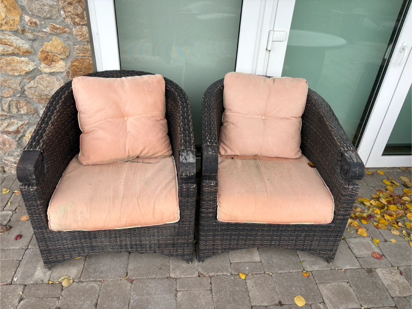 Outdoor Wicker Patio Chairs (Set of 7)