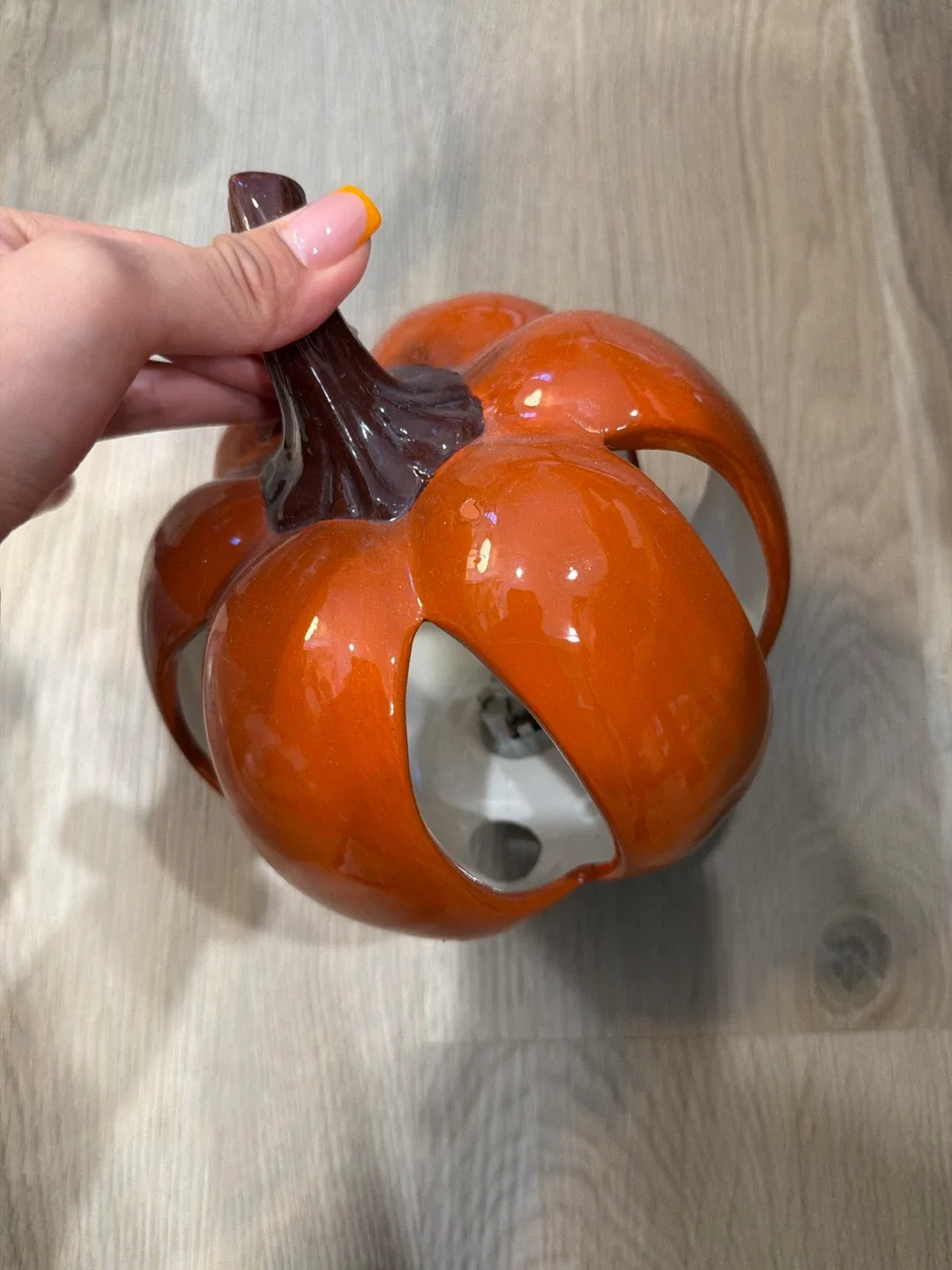 Ceramic Pumpkin Candle Holder image indicator(4)