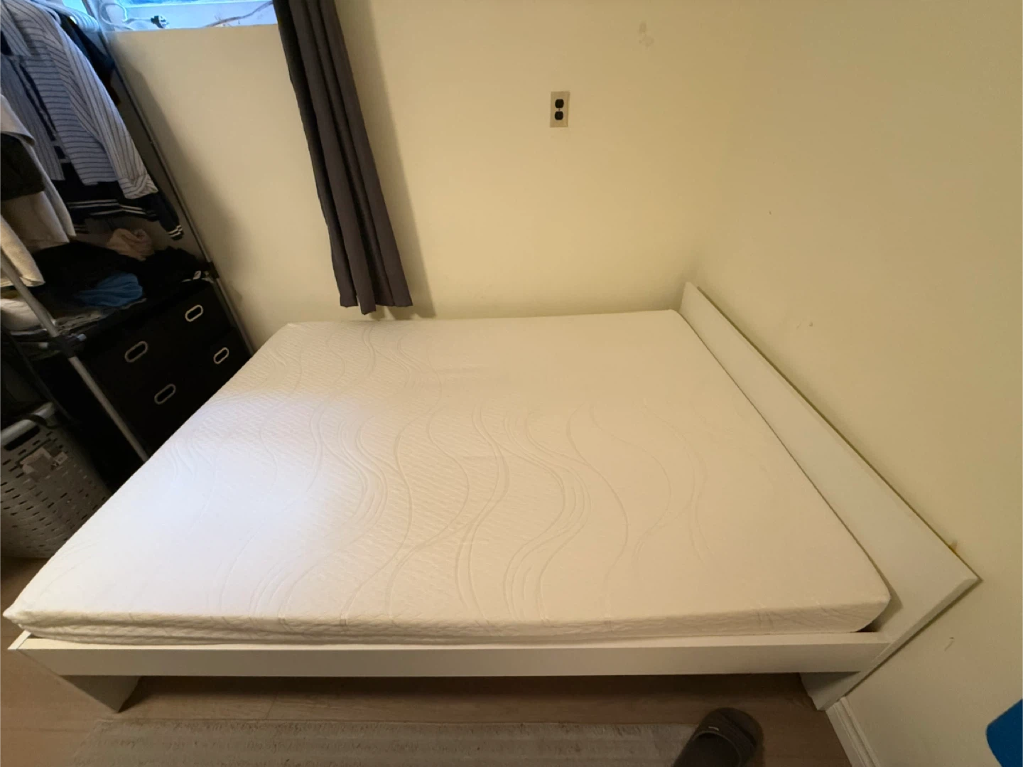 IKEA bed frame and mattress (double) - photo 2