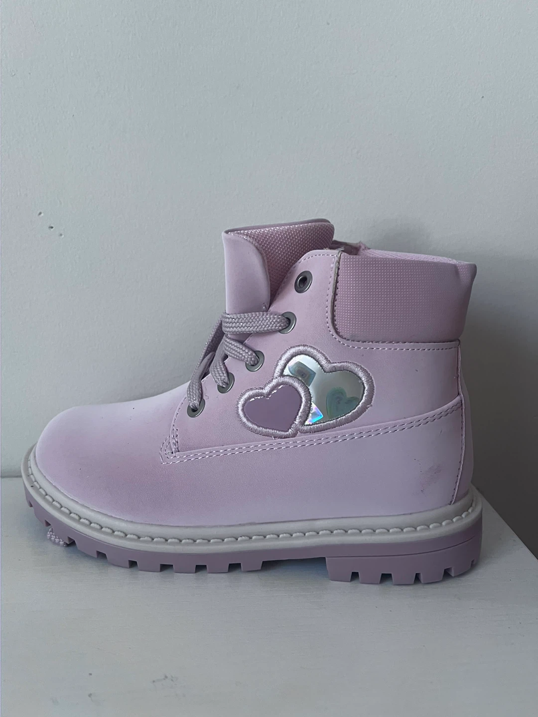 Pink Ankle Boots, Size 6.5