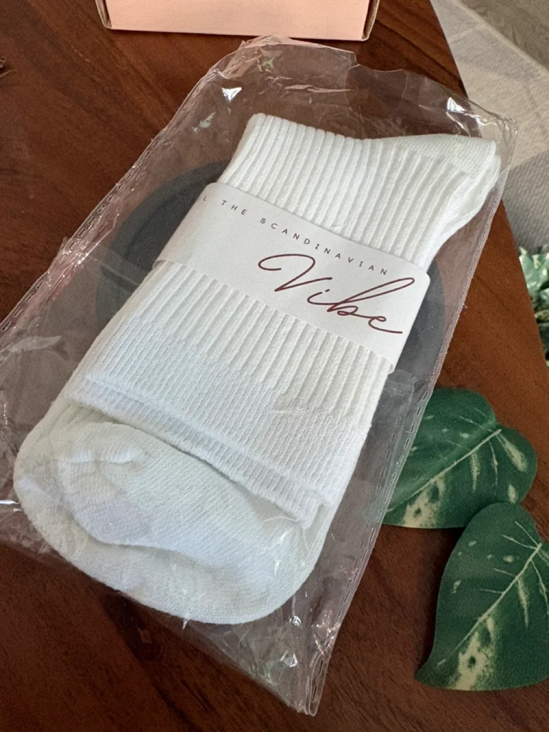 Scandinavian Vibe White Socks thumbnail