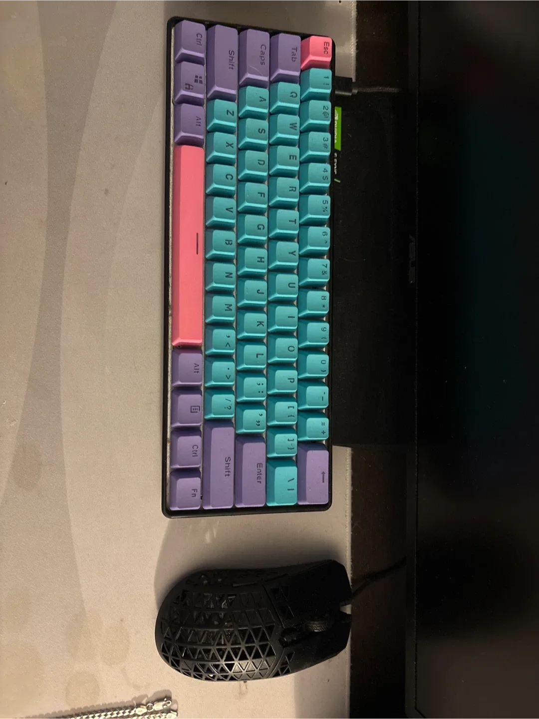 Custom 60% Mechanical Keyboard + ASUS TUF Gaming M4 Air Mouse