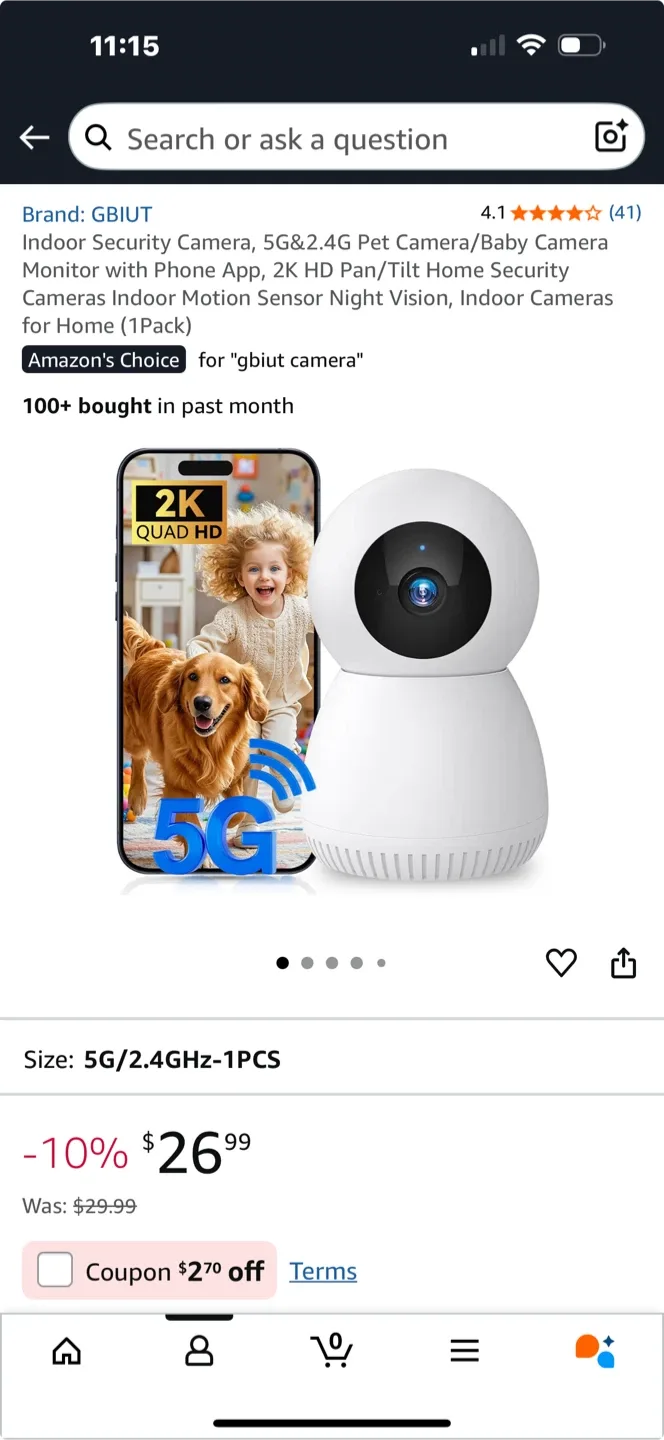 Mini Wi-Fi Wireless Pan-Tilt IP Camera