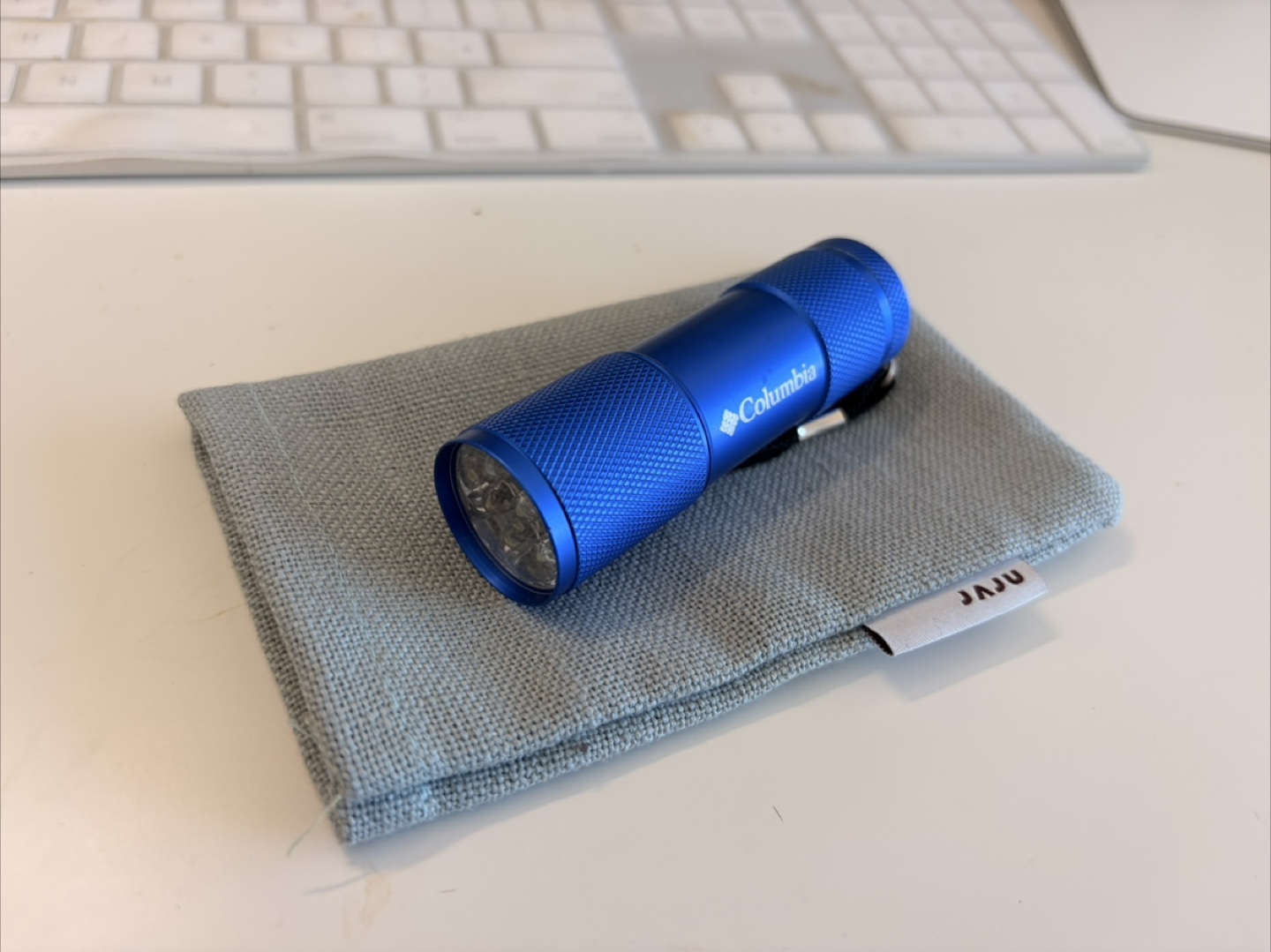 Columbia Blue LED Flashlight with Jaju Pouch