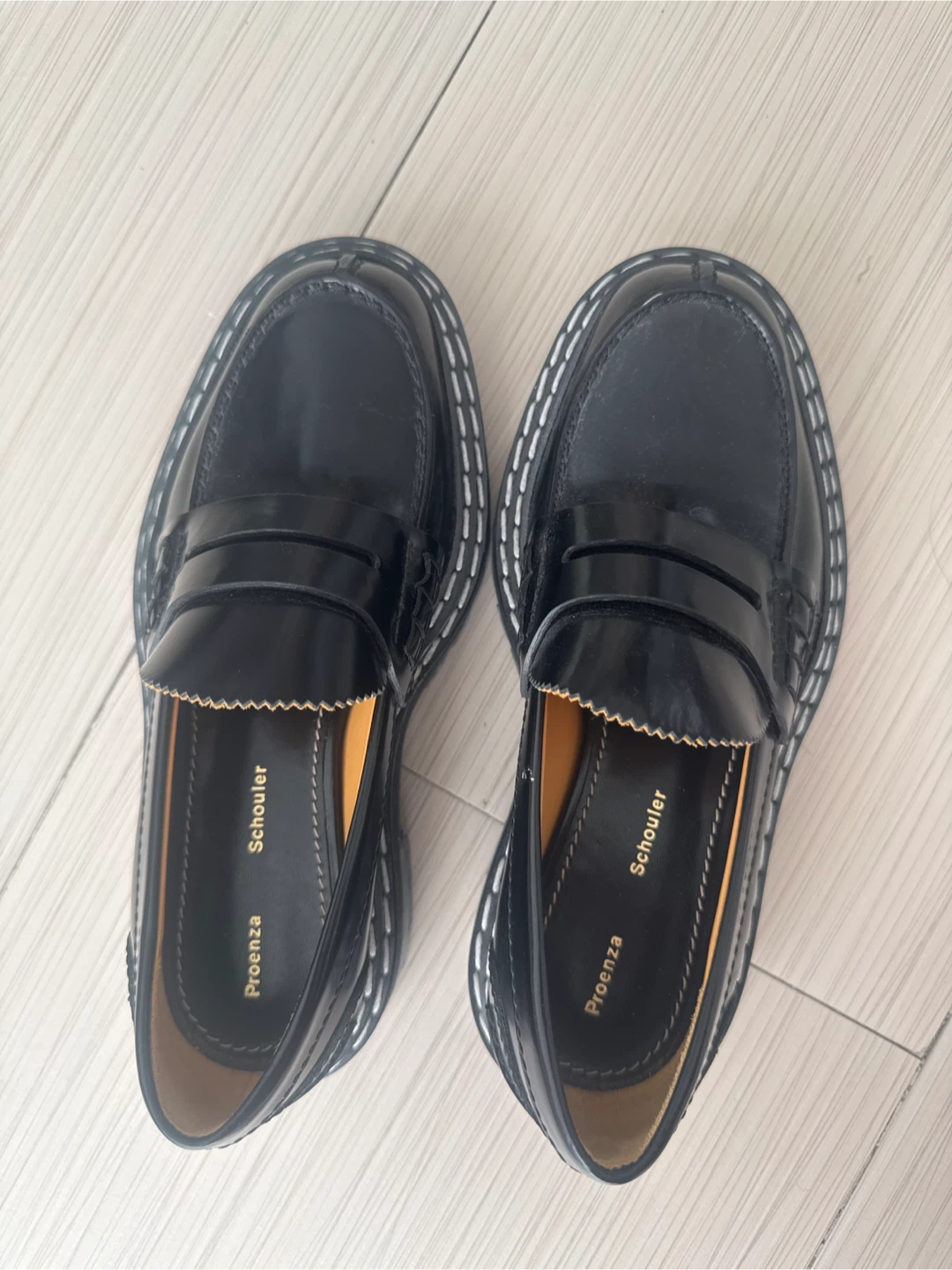 Proenza Schouler Black Leather Loafers