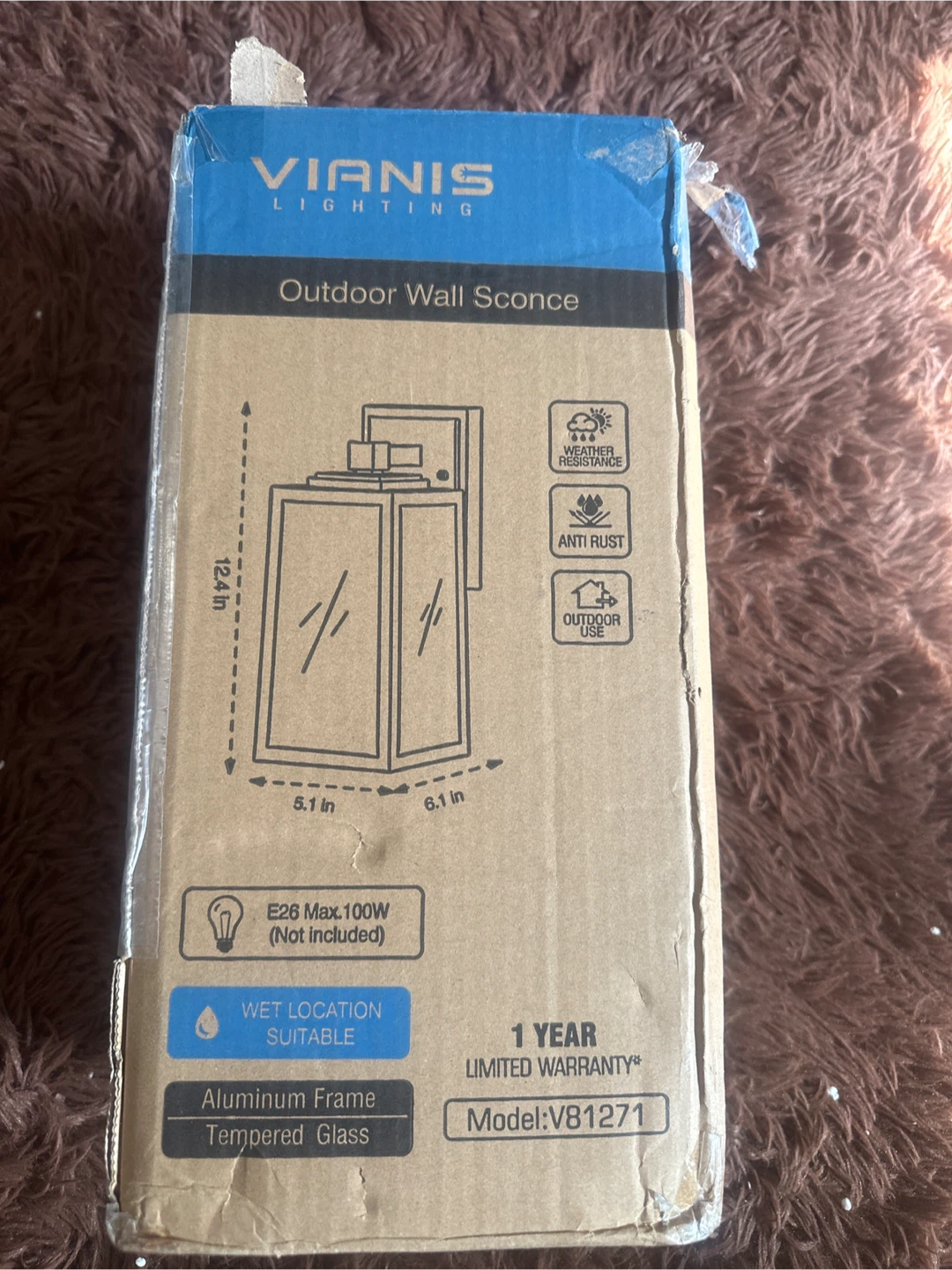 Vianis Lighting Outdoor Wall Sconce - New in Box! - photo 2