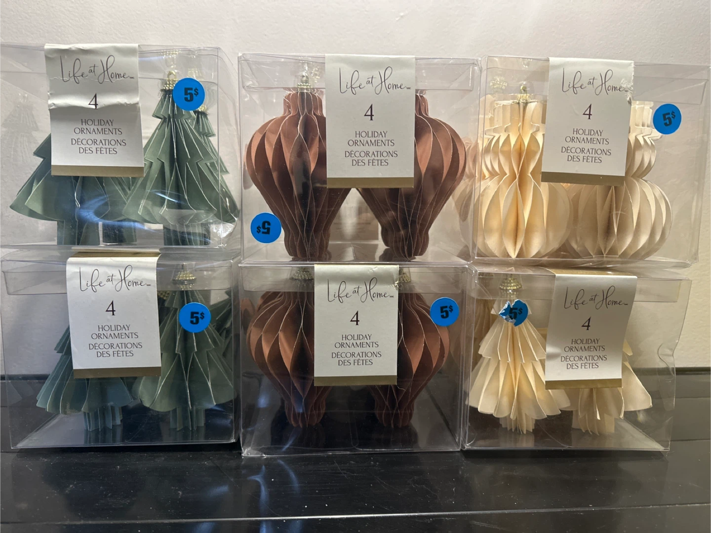 24 Life at Home Holiday Ornaments all for $10
