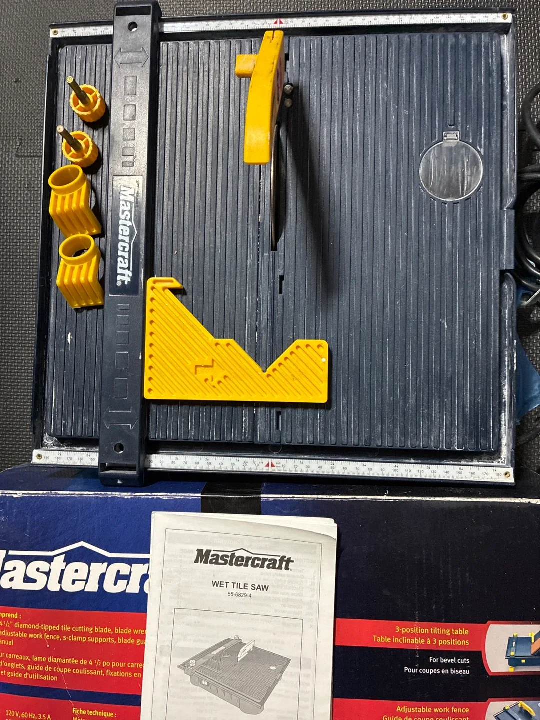 Mastercraft Wet Tile Saw with Box image indicator(2)