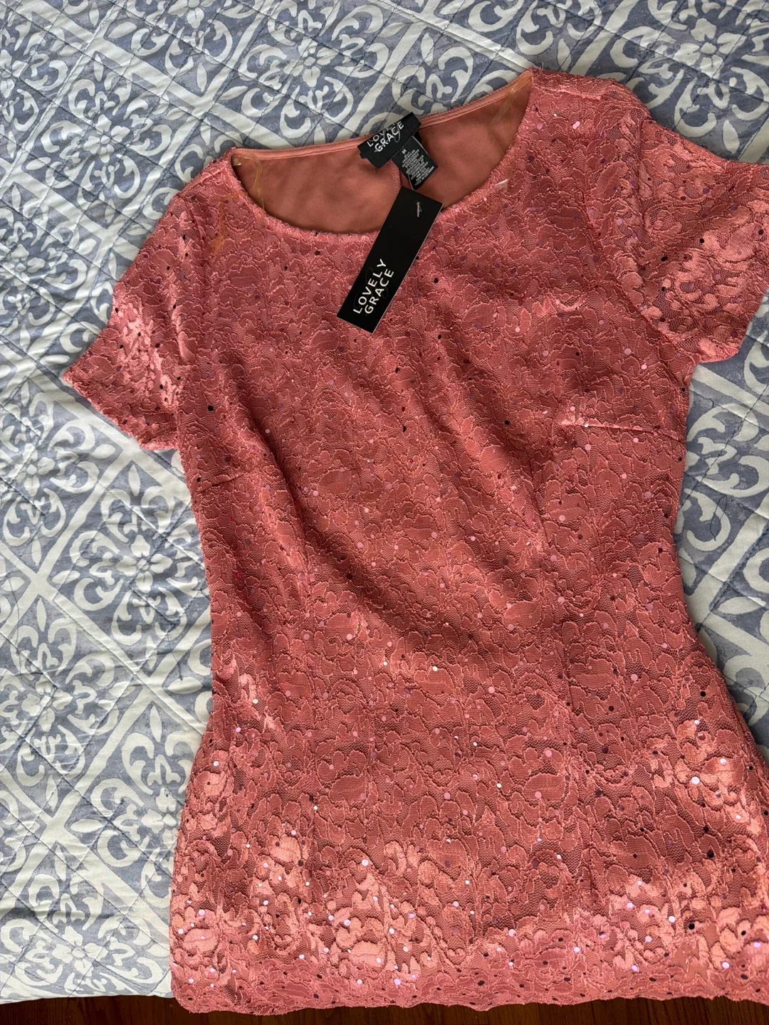 Lovely Grace Pink Lace Dress image indicator(3)