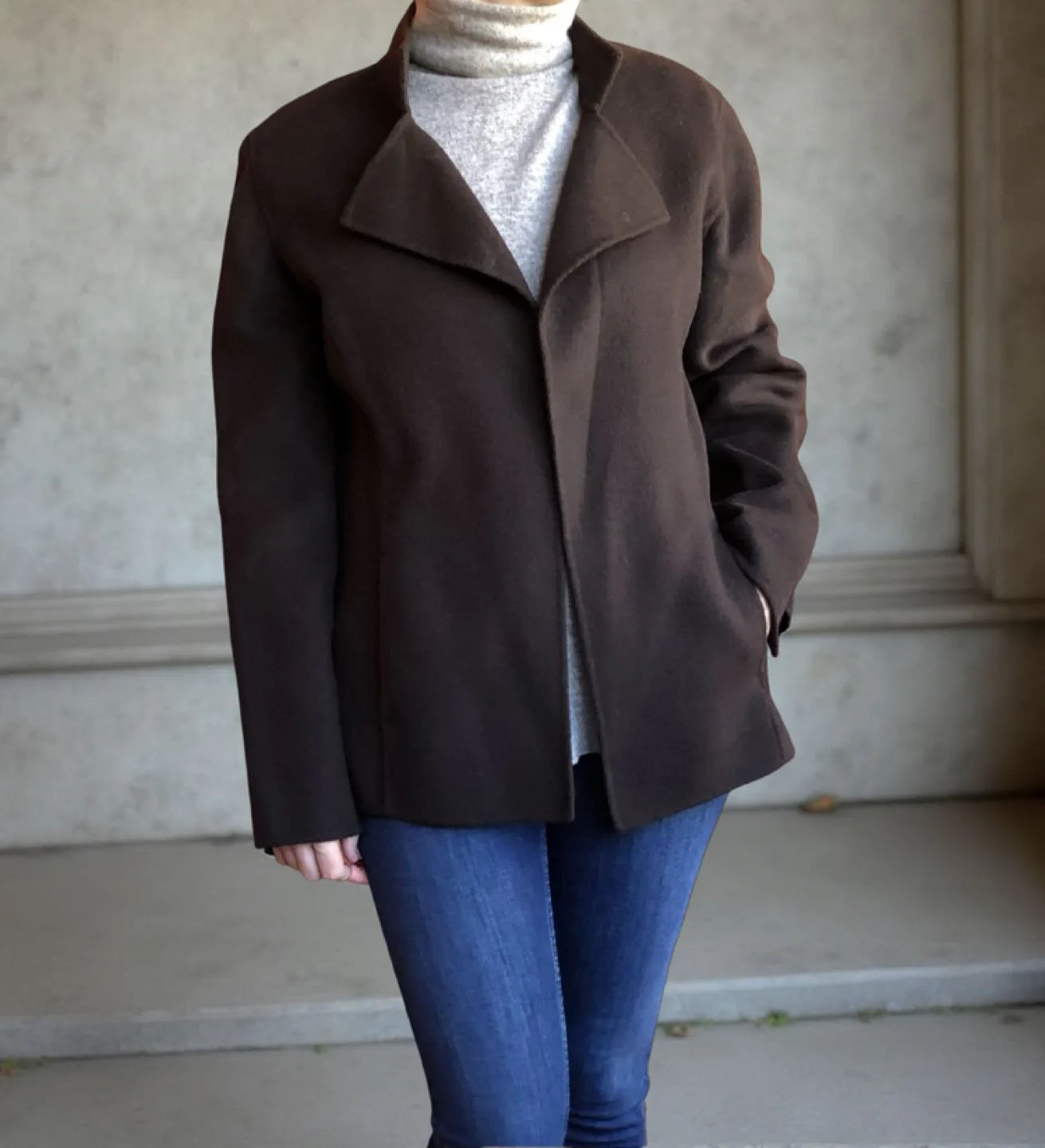 Alexandra Bartlett Brown 100% Wool Jacket image indicator(4)