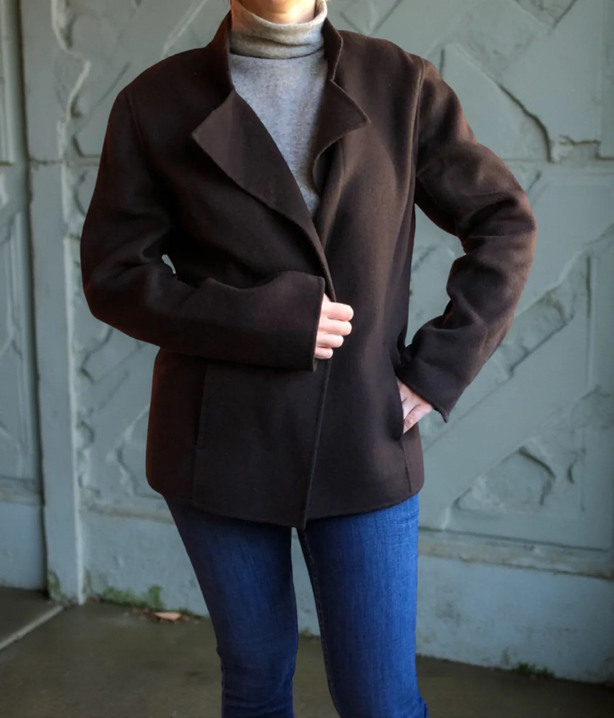 Alexandra Bartlett Brown 100% Wool Jacket image indicator(2)