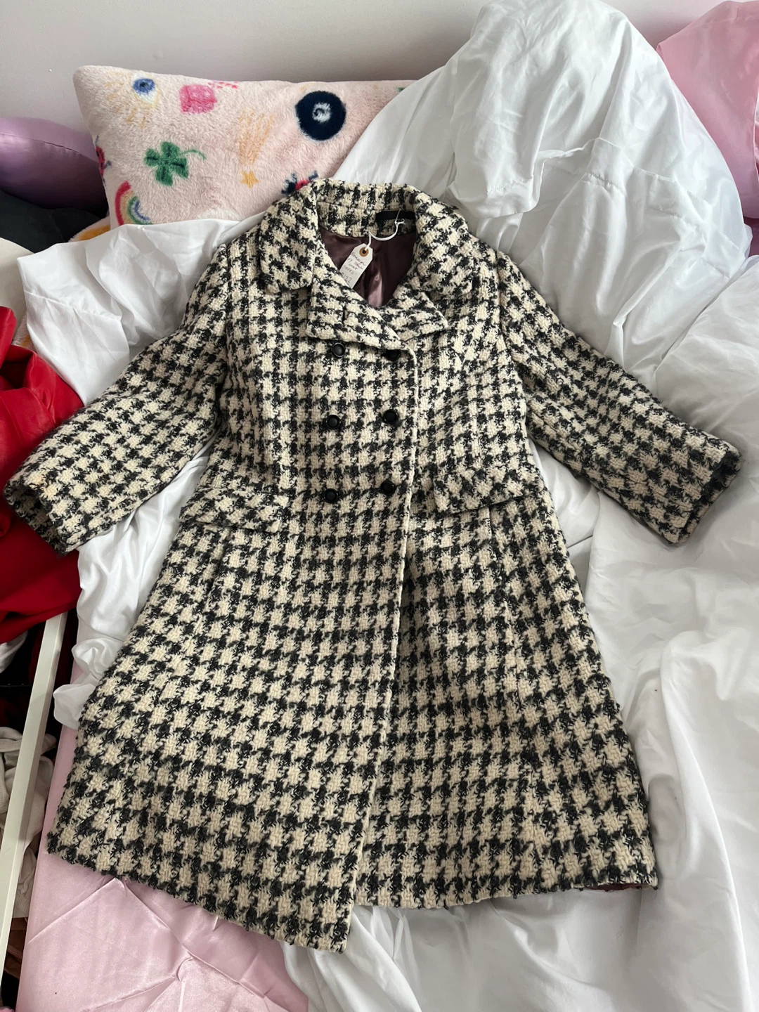 Vintage Bromleigh New York Houndstooth Coat