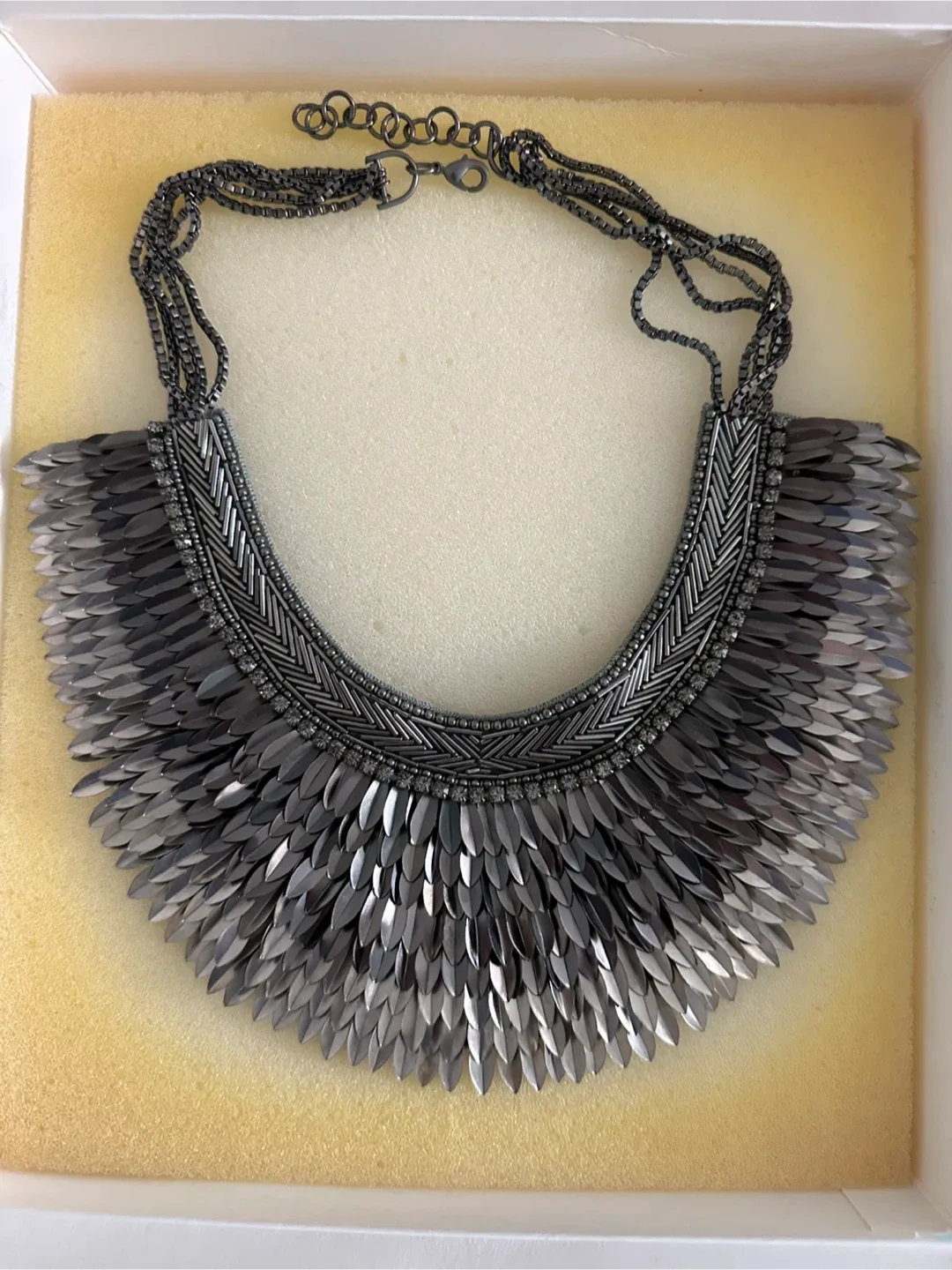 Stella & Dot Silver Statement Necklace