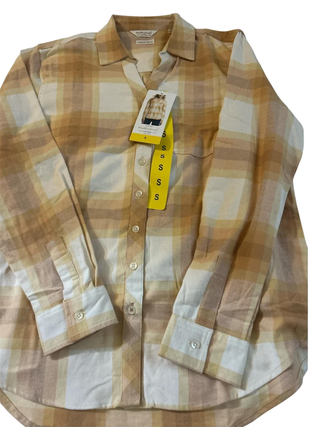Weatherproof Vintage Comfort Stretch Plaid Shirt - S image indicator(2)