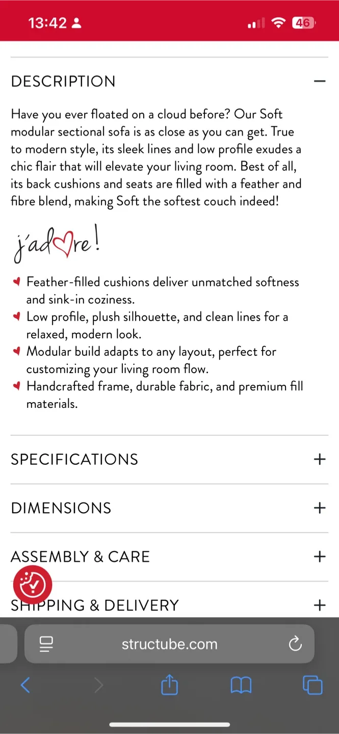 Structube Soft Beige Modular Sectional Sofa image indicator(6)