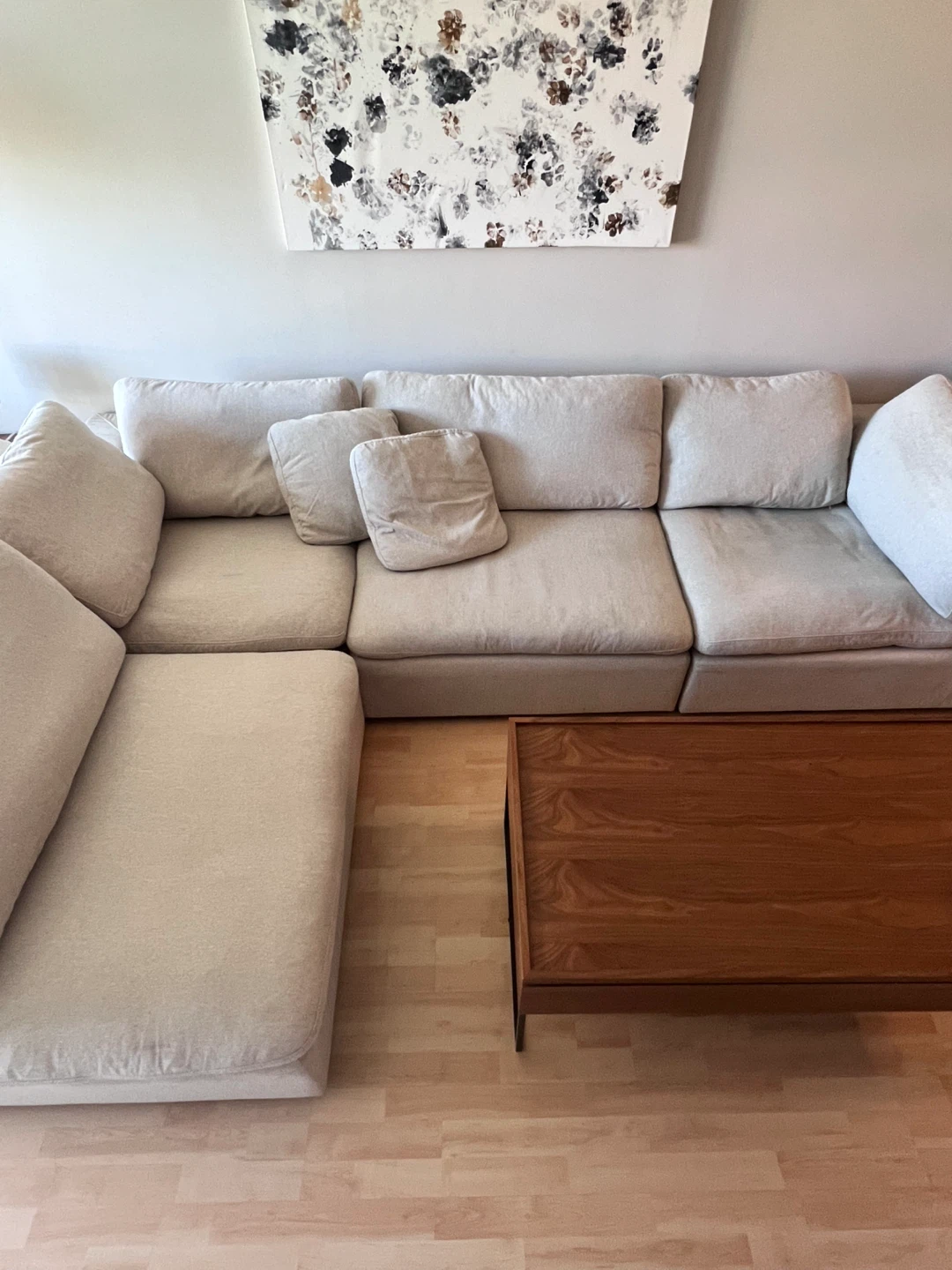Structube Soft Beige Modular Sectional Sofa