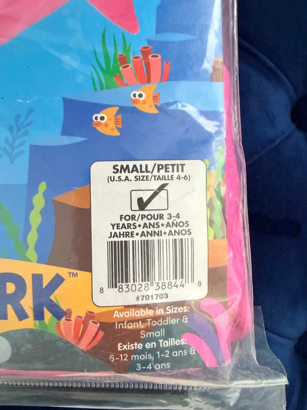 Pinkfong Baby Shark Halloween Costume- Pink- Size Small (3-4) image indicator(3)