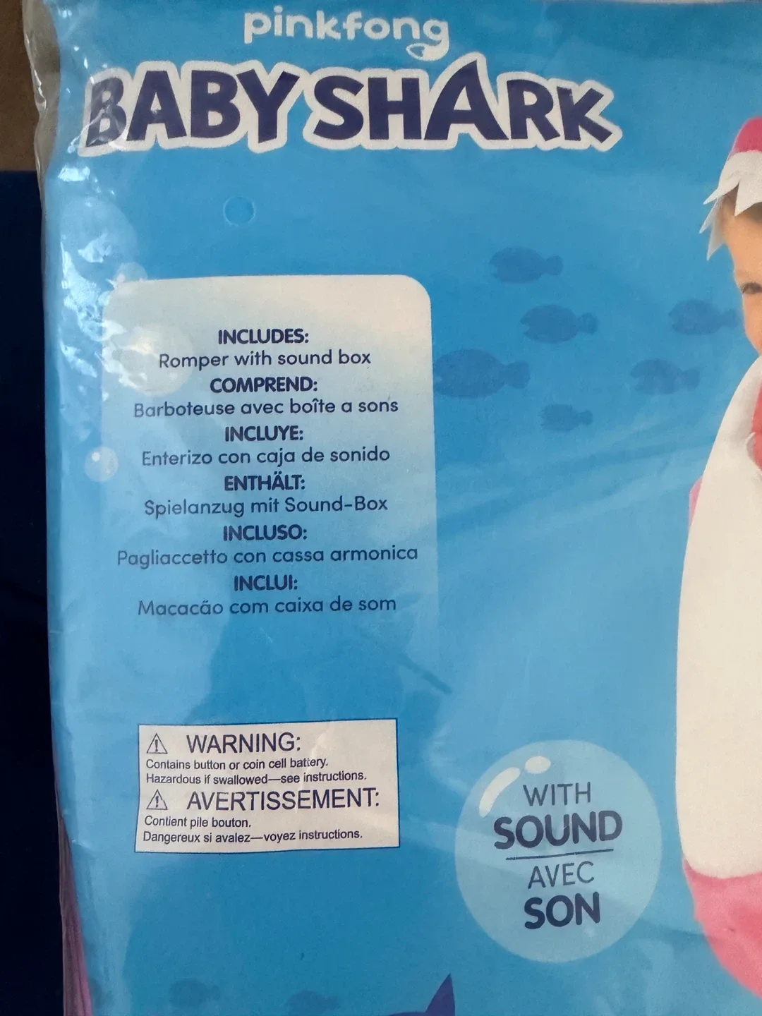 Pinkfong Baby Shark Halloween Costume- Pink- Size Small (3-4) image indicator(2)