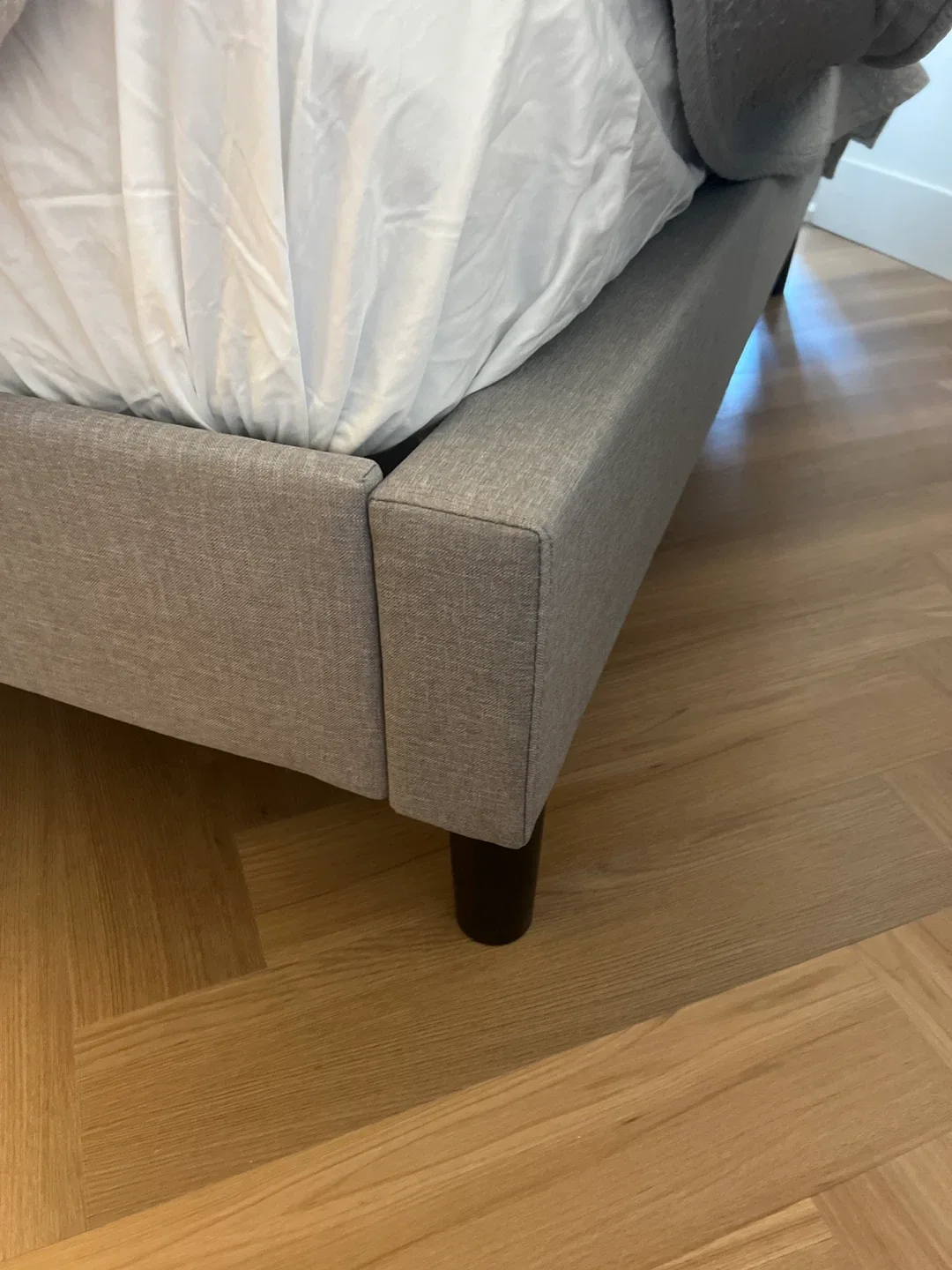 Grey Upholstered Bed Frame image indicator(3)