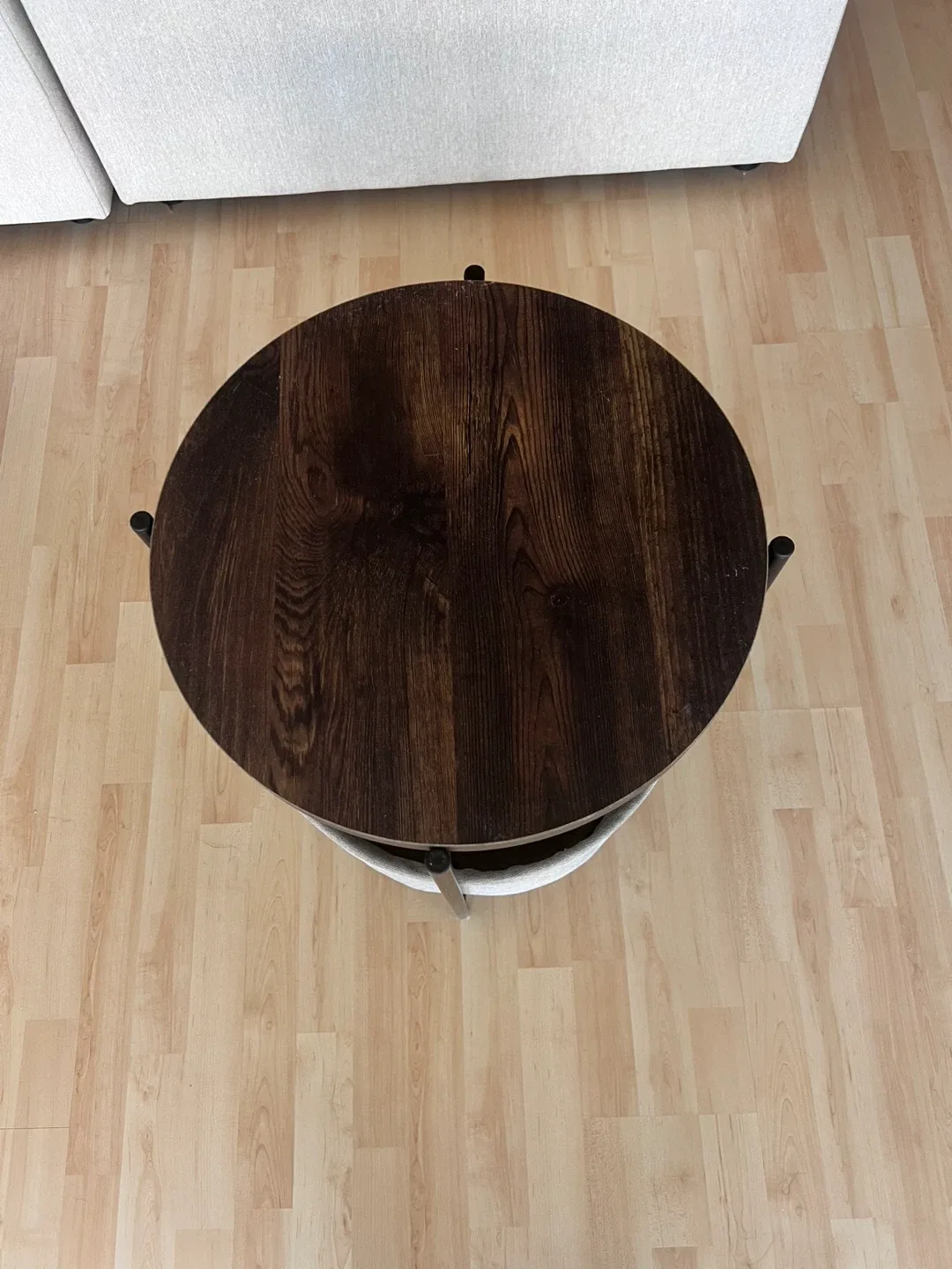 Structube Malak Round Side Table with Storage Basket image indicator(5)