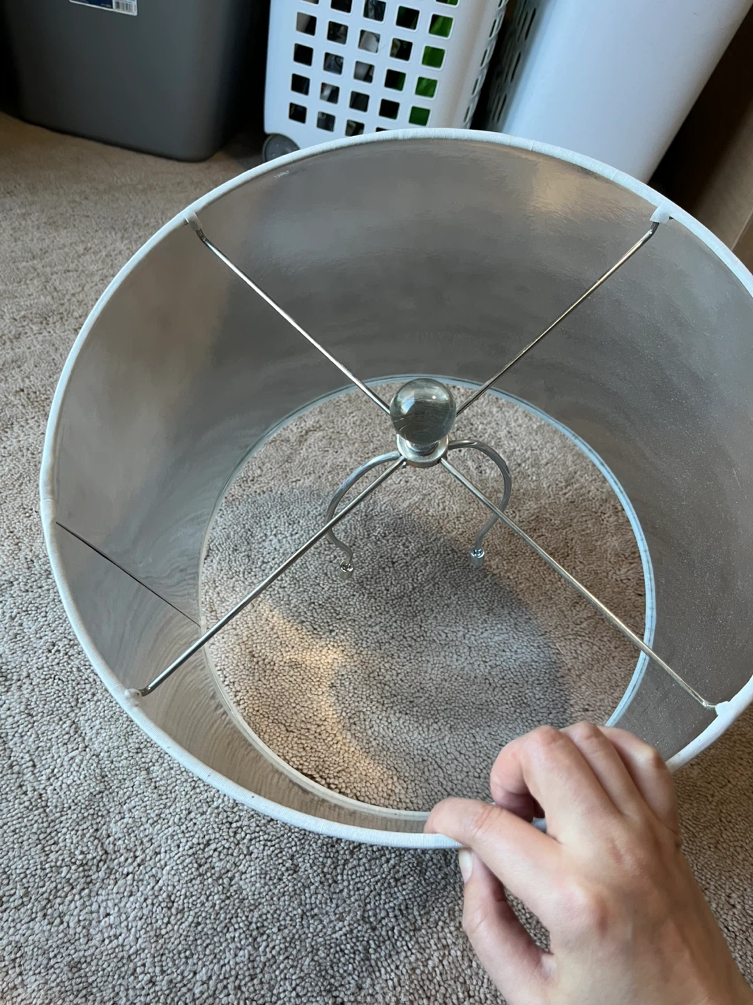 White Lamp Shade - 14" x 10.5" - photo 2