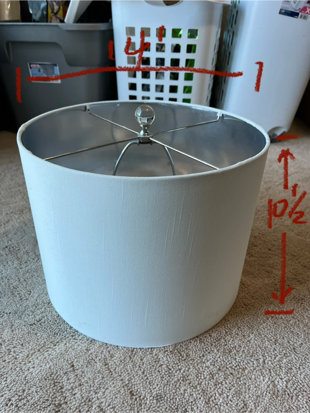 White Lamp Shade - 14" x 10.5"