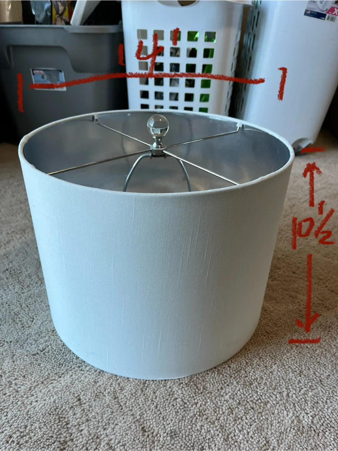 White Lamp Shade - 14" x 10.5" thumbnail