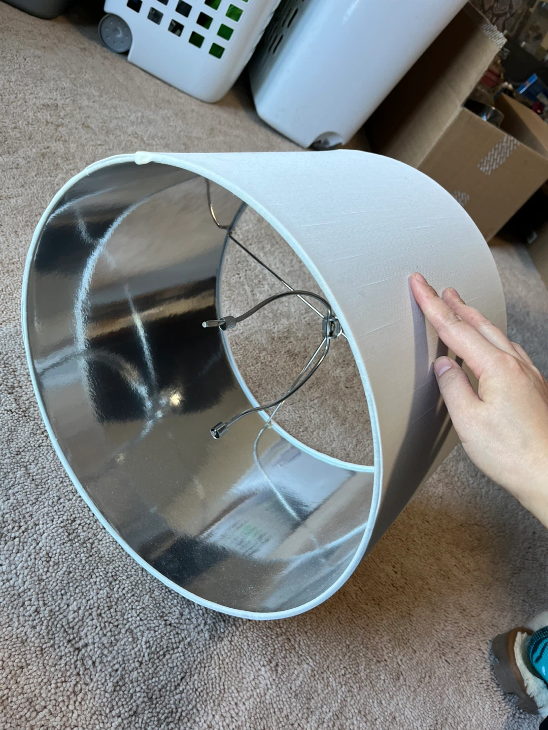 White Lamp Shade - 14" x 10.5" - photo 3