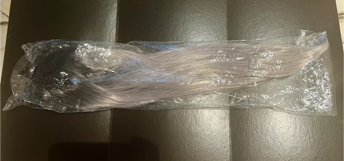 Long Straight Two Tone Black & Gray/Silver Ombré Wig - photo 4