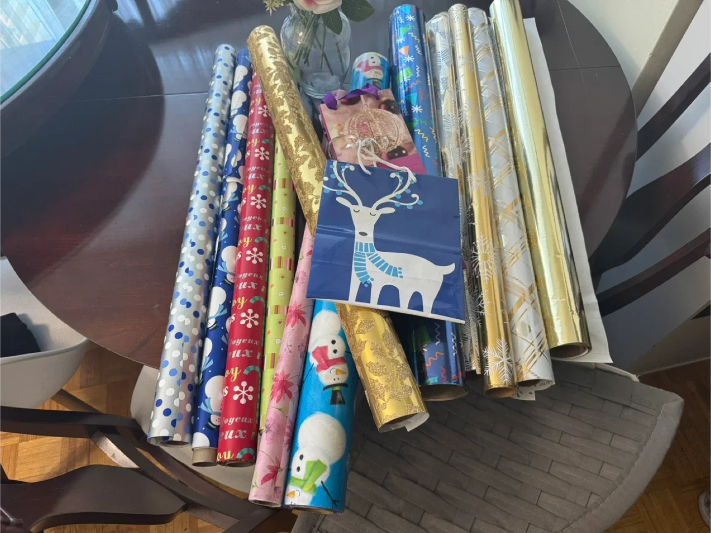Wrapping Paper Lot - Assorted Colours & Designs thumbnail