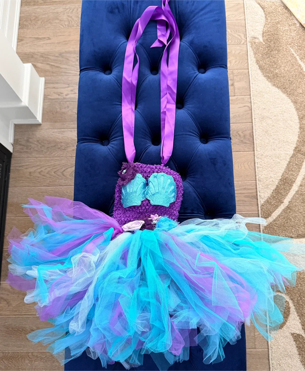 Little Mermaid Inspired Tutu Halloween Dress image indicator(3)