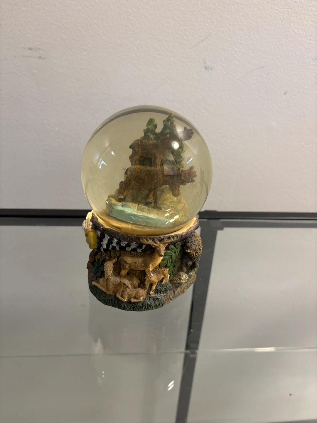 Musical Moose and Deer Snow Globe
