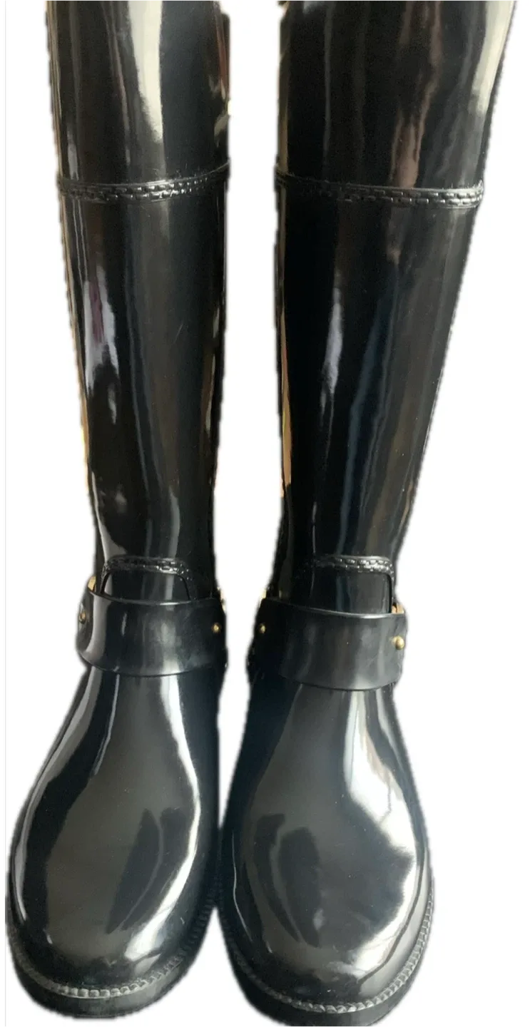 Michael Kors Black Rain Boots-Size 10 image indicator(2)