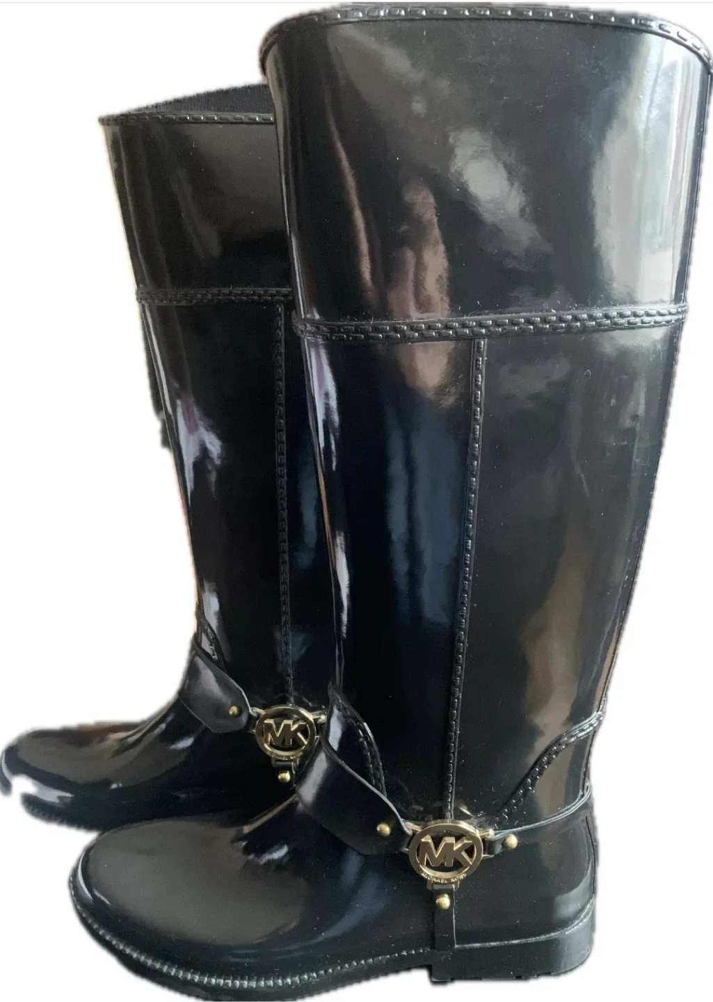 Michael Kors Black Rain Boots-Size 10