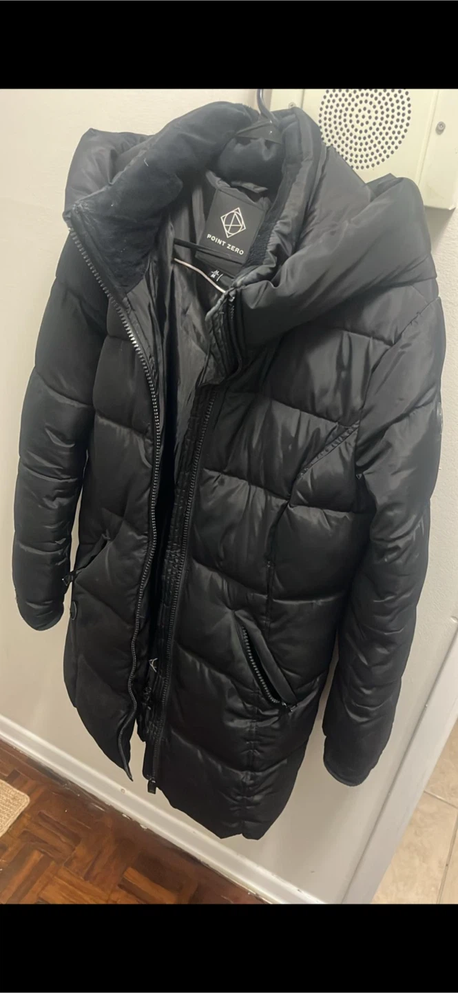 Point Zero Black Puffer Coat