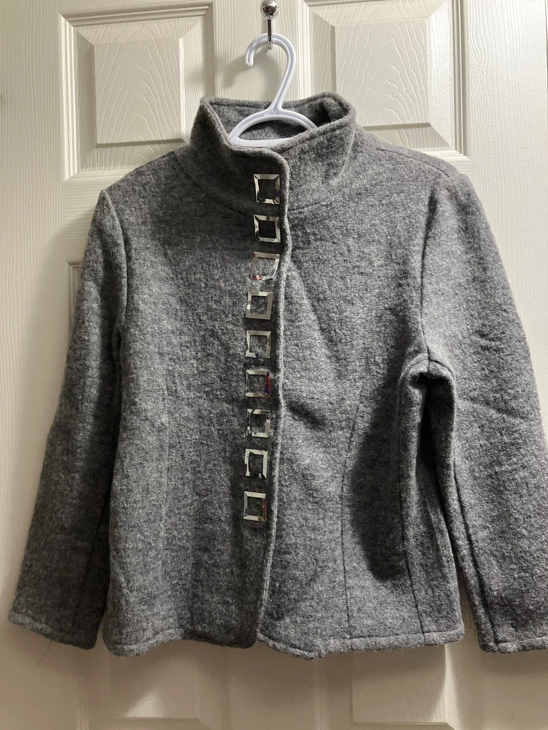 Grey Wool Blend Jacket thumbnail